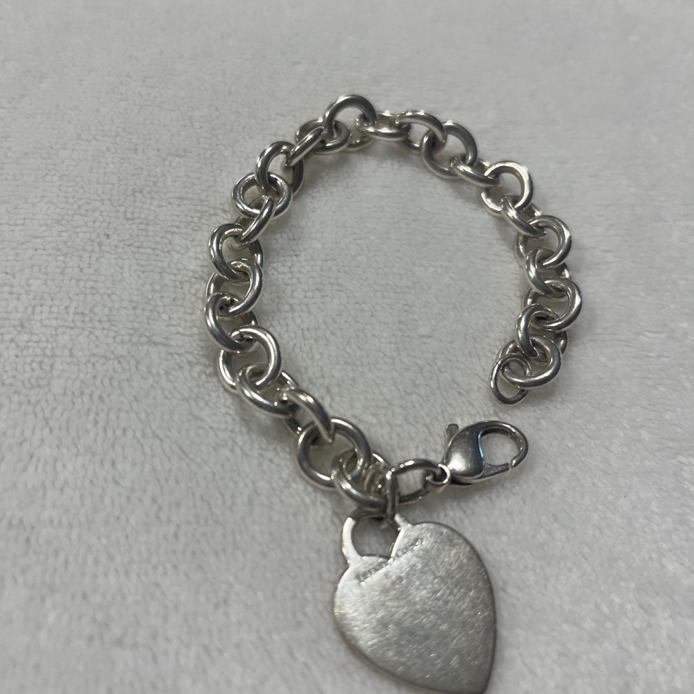 Tiffany & Co. Silver Heart Charm Bracelet